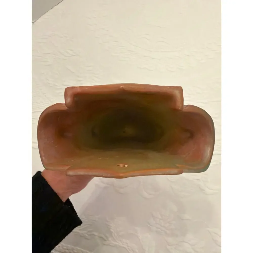 Roseville Fuchsia Green Vintage Art Pottery Ceramic Wall Pocket 1282-8 RARE chip